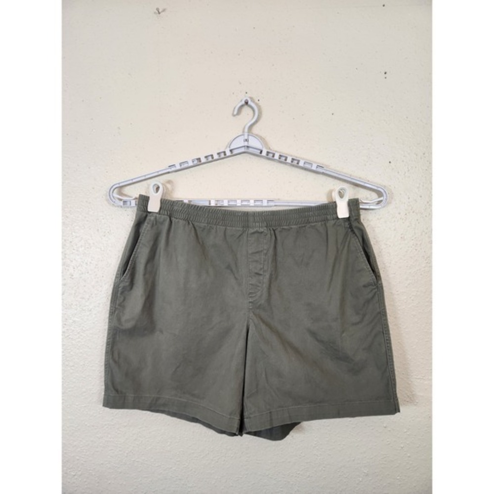 Lands' End Mid Rise Shorts Elastic‎ Waist Casual Comfy Olive Green 20W